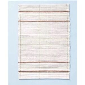 2' x 3' Scatter Stripe Accent Rug Cream/Brown - Hearth & Hand with Magnolia